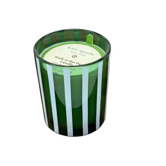 Kate Spade New York x Target Green White Striped Scented Candle Walk In The Park - Picture 2 of 8